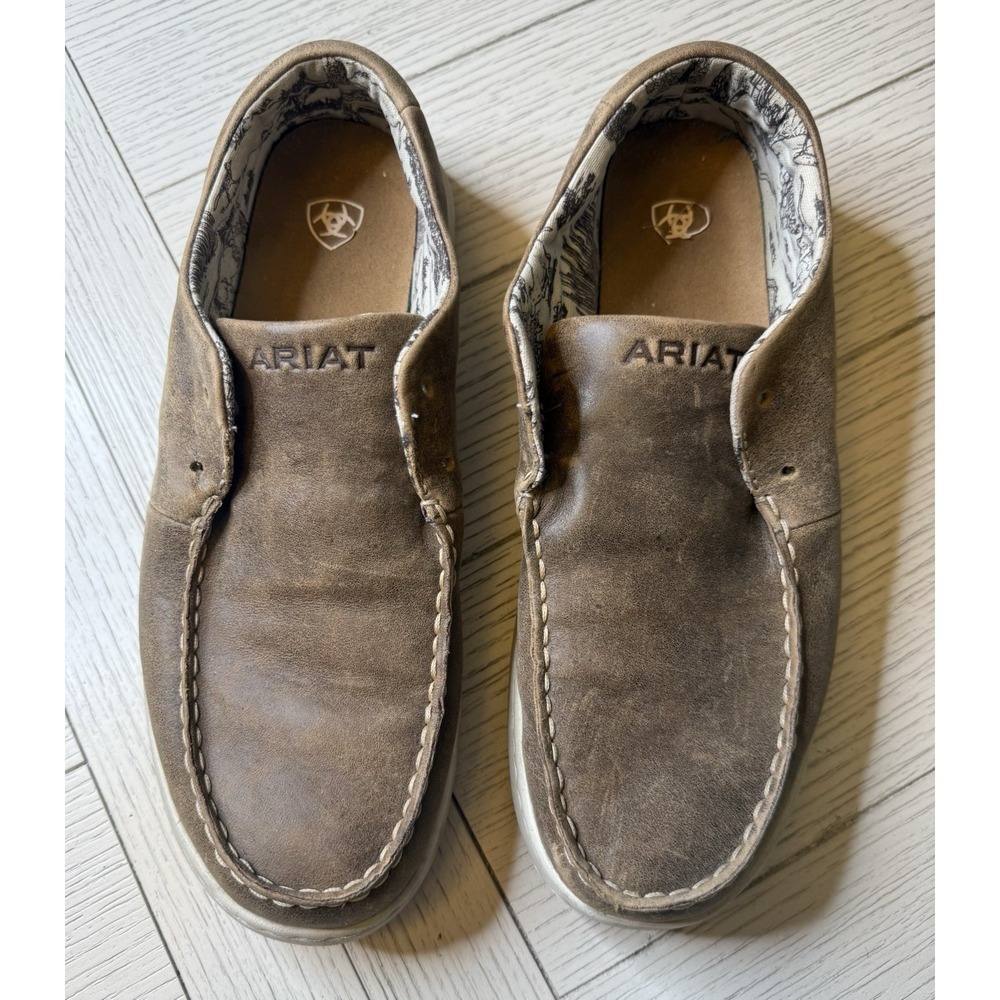 Ariat Women's Hilo Brown Bomber Leather Moccasin Lace Up Shoes 10038484 Sz 10 B